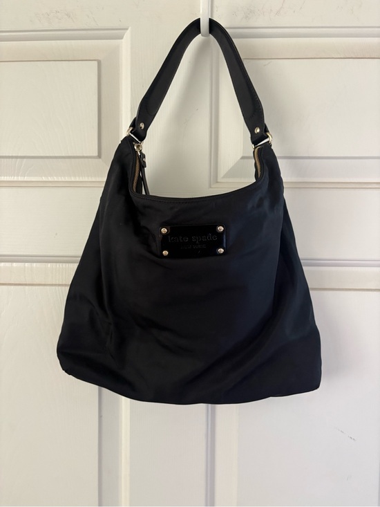 kate spade Handbags - Kate Spade Black Nylon Shoulder Bag Hobo Purse large tote
